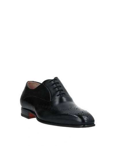 Santoni Lace-up Shoes In Black