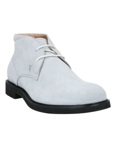 Shop Tod's Man Ankle Boots Light Grey Size 9 Soft Leather
