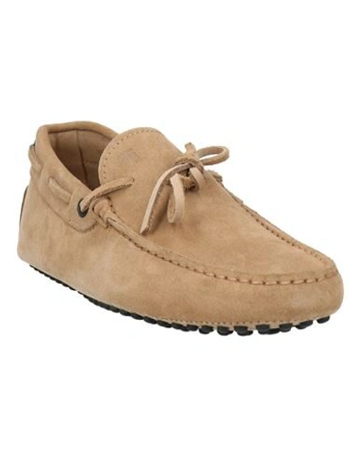 Tod's Gommino Loafers With Laces In Beige