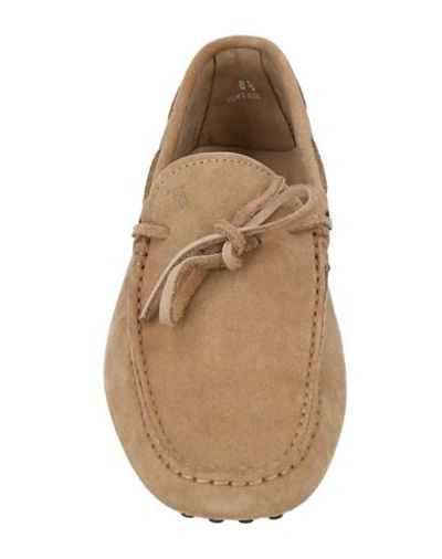Tod's Gommino Loafers With Laces In Beige