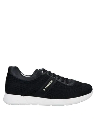 Shop A.testoni Sneakers In Black