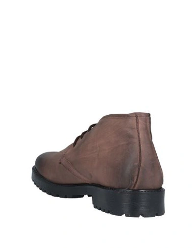 Shop P138 Ankle Boots In Dark Brown