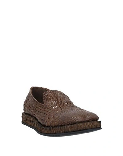 Dolce & Gabbana Brown Woven Leather Loafers Casual Shoes In Beige