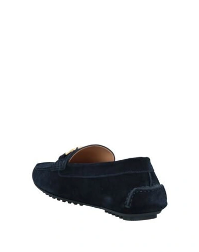 Shop Versace Loafers In Dark Blue
