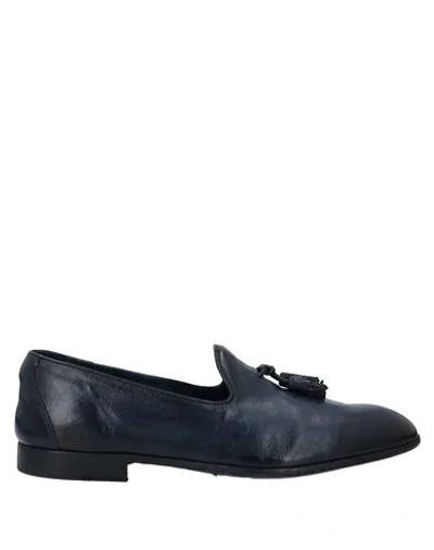 Shop Officine Creative Italia Man Loafers Midnight Blue Size 8.5 Soft Leather