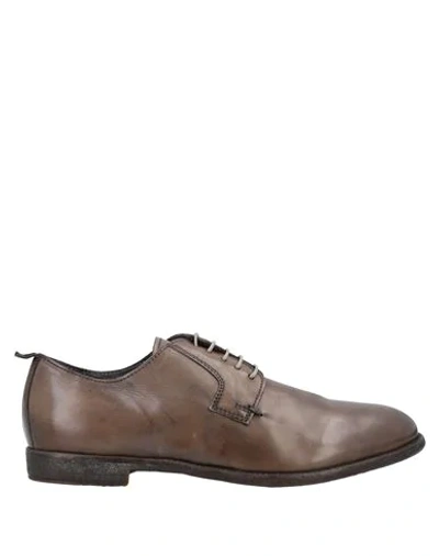 Shop Moma Lace-up Shoes In Khaki
