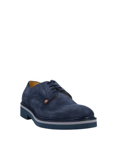 Shop Paciotti 308 Madison Nyc Lace-up Shoes In Slate Blue