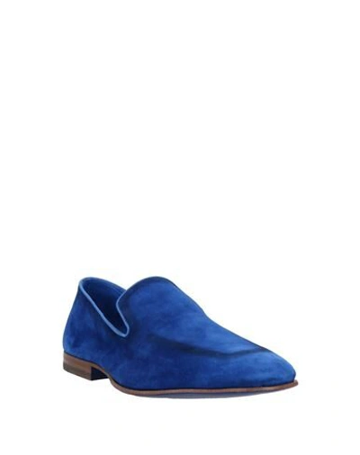 Shop Cesare Paciotti Loafers In Bright Blue