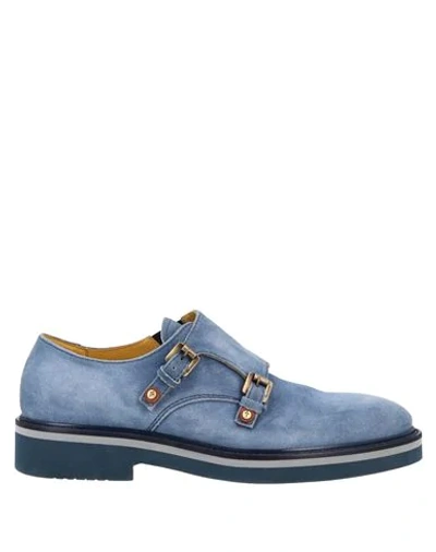 Shop Paciotti 308 Madison Nyc Loafers In Pastel Blue
