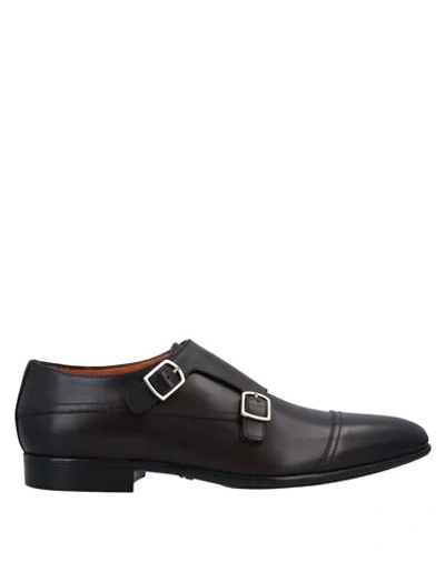 Santoni Loafers In Dark Brown