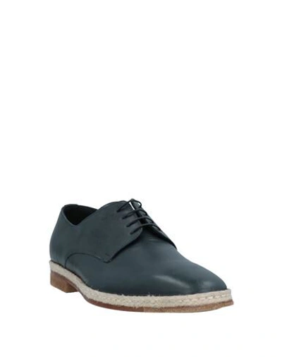 Shop A.testoni Lace-up Shoes In Dark Blue