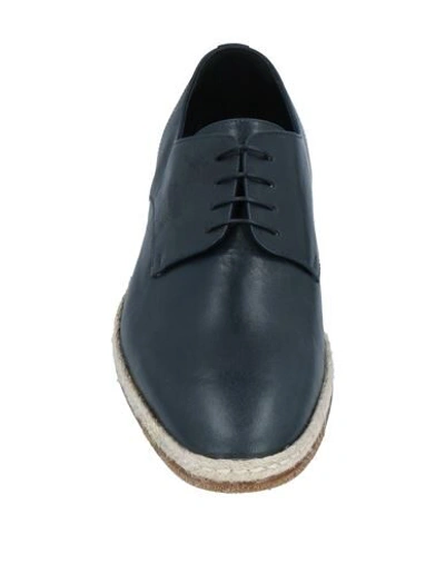 Shop A.testoni Lace-up Shoes In Dark Blue