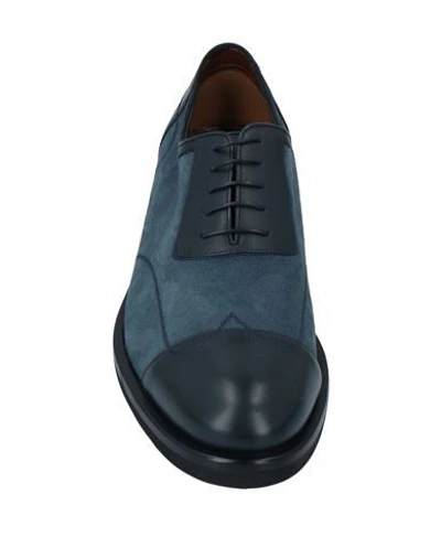 Shop A.testoni Lace-up Shoes In Dark Blue