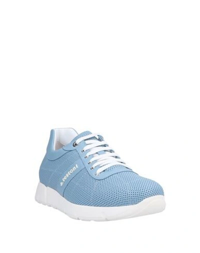 Shop A.testoni Sneakers In Sky Blue