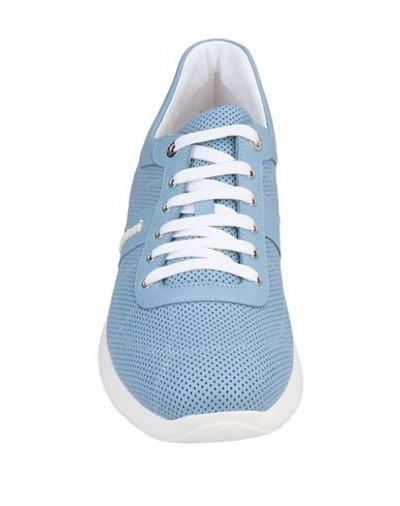 Shop A.testoni Sneakers In Sky Blue