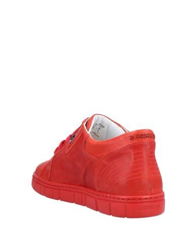 Shop A.testoni Sneakers In Red