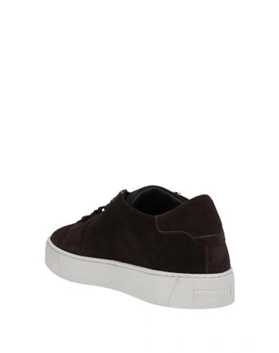 Santoni Sneakers In Dark Brown