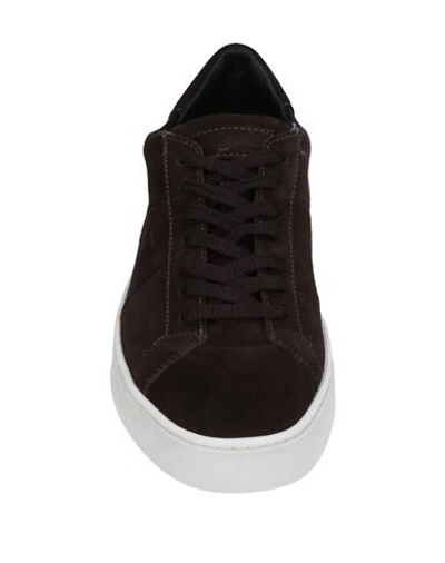 Santoni Sneakers In Dark Brown