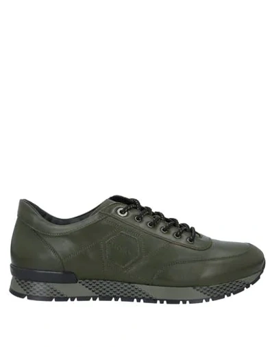 Shop A.testoni Sneakers In Military Green