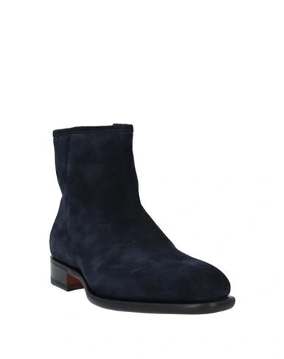 Santoni Ankle Boots In Dark Blue