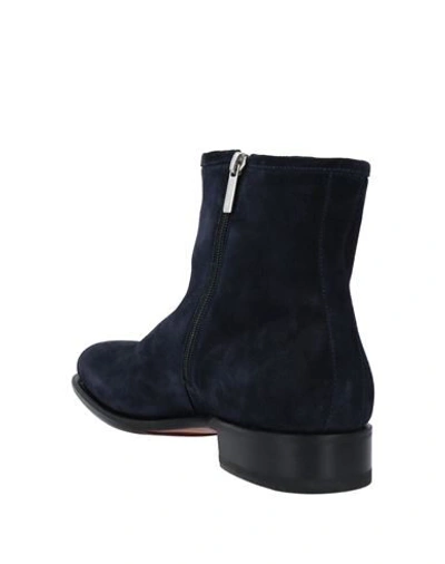Santoni Ankle Boots In Dark Blue