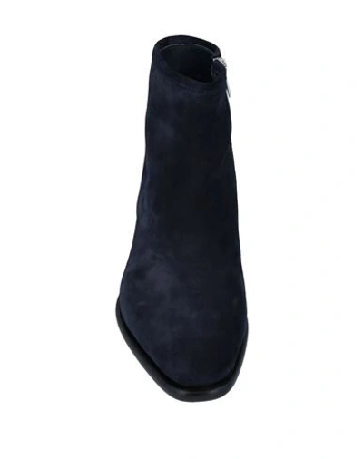 Santoni Ankle Boots In Dark Blue