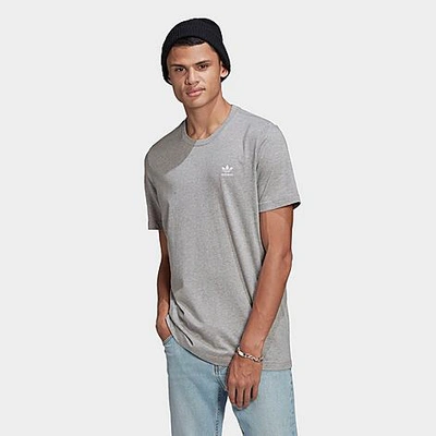 Shop Adidas Originals Adidas Men's Originals Trefoil Essentials T-shirt In Medium Grey Heather