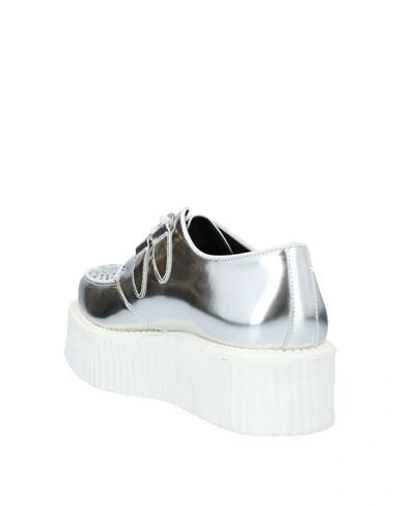 Shop Underground Lace-up Shoes In Silver