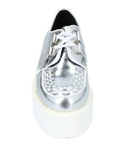 Shop Underground Lace-up Shoes In Silver