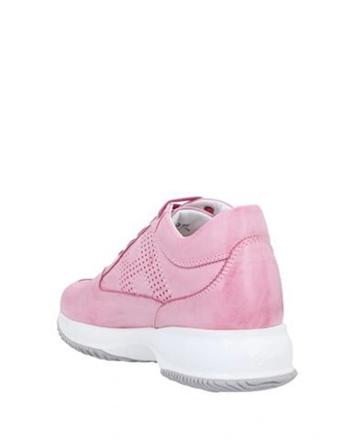 Shop Hogan Woman Sneakers Pink Size 5.5 Soft Leather