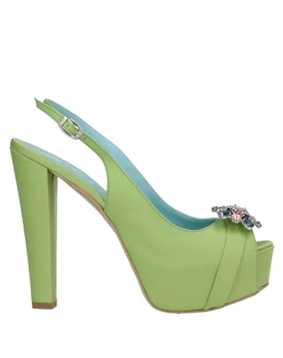 Shop Blue & Rose Sandals In Light Green