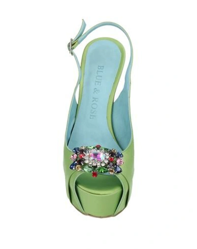 Shop Blue & Rose Sandals In Light Green