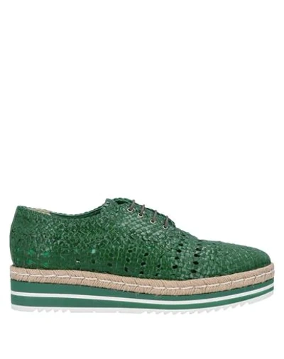 Shop Pons Quintana Lace-up Shoes In Green