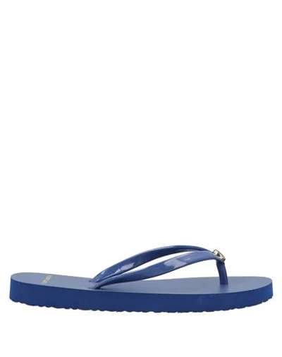Shop Tory Burch Toe Strap Sandals In Slate Blue