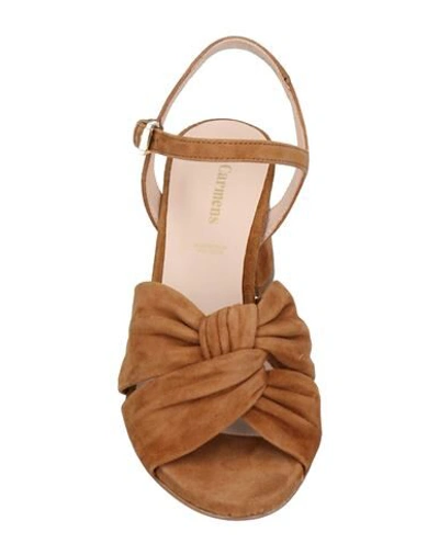 Shop Carmens Woman Sandals Camel Size 6 Soft Leather In Beige
