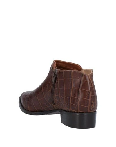 Shop Alberto Fermani Ankle Boots In Dark Brown