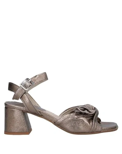 Shop Fabbrica Dei Colli Woman Sandals Bronze Size 8 Soft Leather