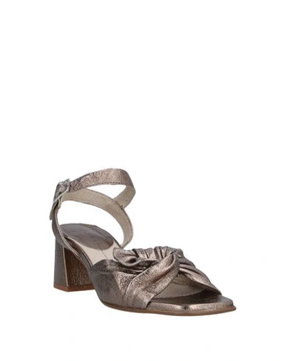 Shop Fabbrica Dei Colli Woman Sandals Bronze Size 8 Soft Leather