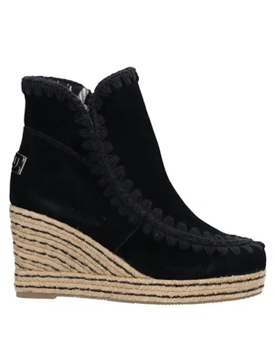 Shop Mou Woman Ankle Boots Black Size 6 Soft Leather