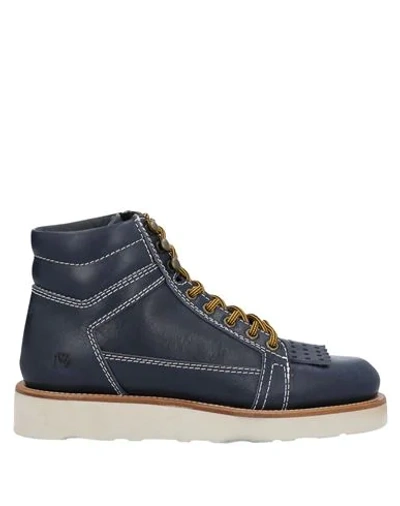 Shop Jw Anderson Ankle Boots In Dark Blue