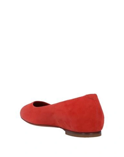 Shop Santoni Ballet Flats In Red