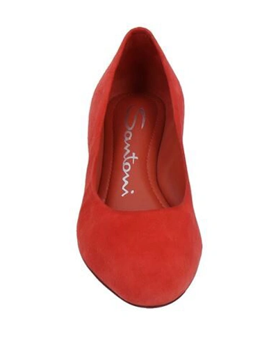 Shop Santoni Ballet Flats In Red