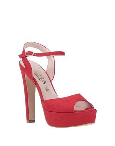 Shop Luisa B. Sandals In Red