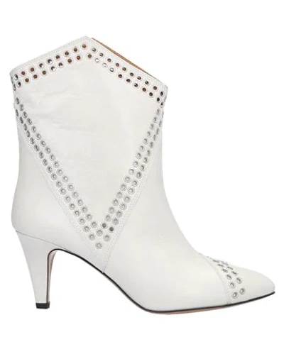 Shop Isabel Marant Ankle Boots In Light Grey