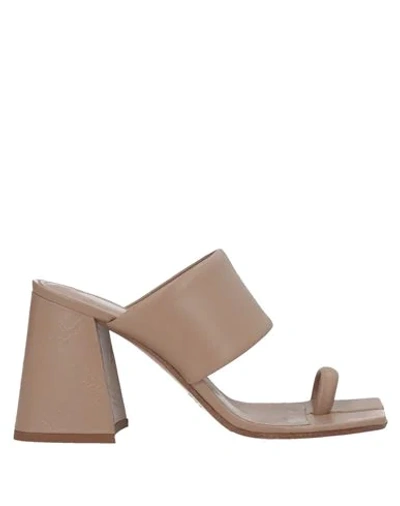 Shop Maison Margiela Toe Strap Sandals In Khaki