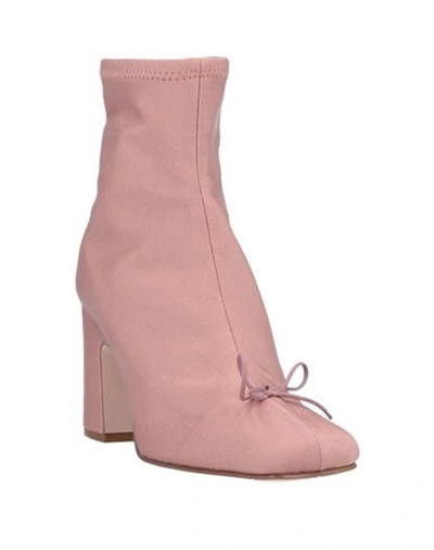 Shop Redv Red(v) Woman Ankle Boots Pastel Pink Size 7.5 Textile Fibers