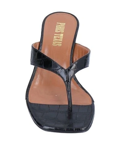 Shop Paris Texas Woman Thong Sandal Black Size 6 Soft Leather
