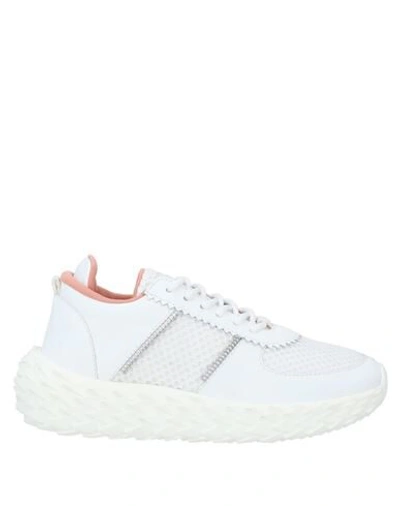 Shop Giuseppe Zanotti Woman Sneakers White Size 5.5 Soft Leather, Textile Fibers