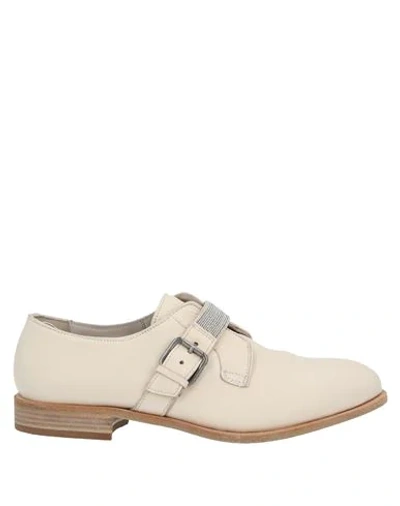 Shop Brunello Cucinelli Loafers In Beige