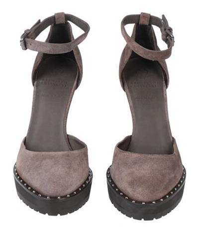 Shop Brunello Cucinelli Pumps In Dove Grey